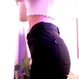 Fjallraven Black High-waisted Skinny Jeans